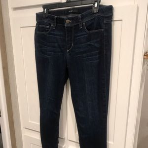 Joe’s Jeans, worn once. Love the fit, but they’re to short waisted for me.